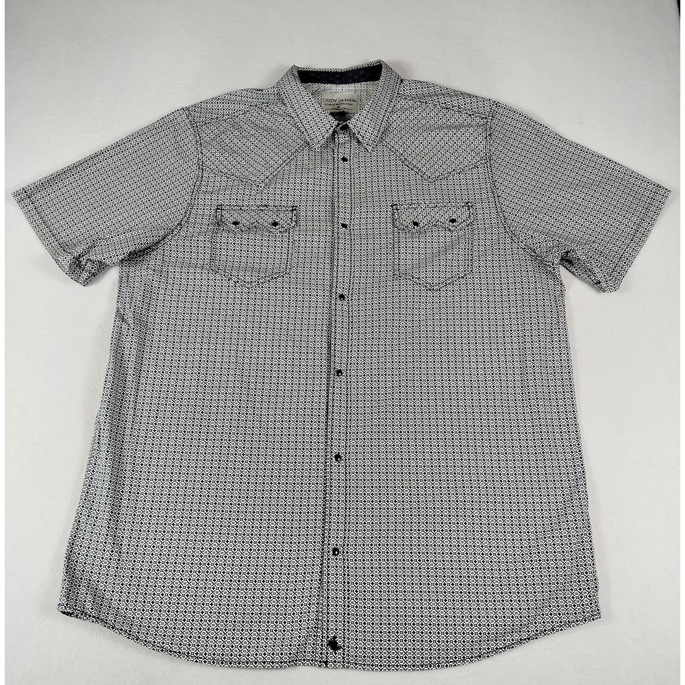 Cody‎ James Shirt Men's 3XLT Black White Western Pearl Snap Westerncore Rodeo